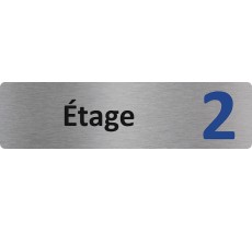 Plaque de porte économique " Etage 2 "