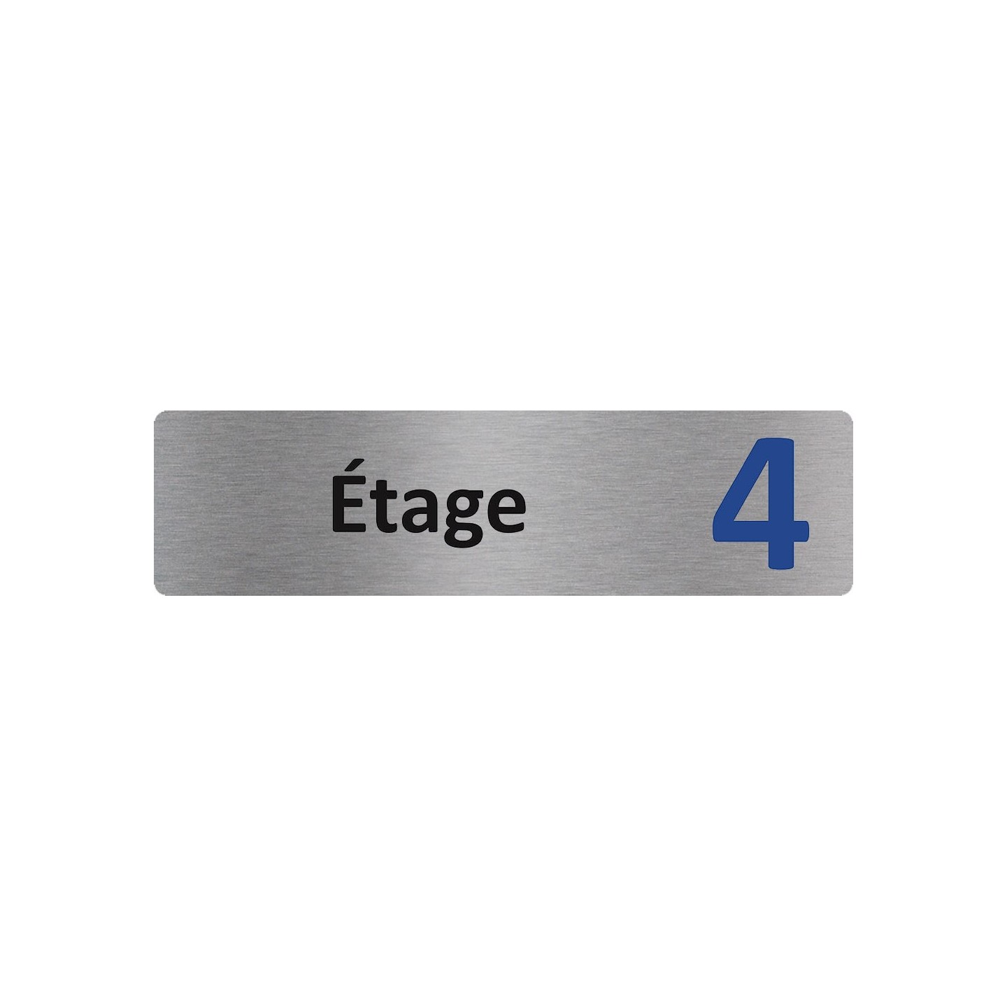 Plaque de porte économique " Etage 4 "