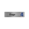 Plaque de porte économique " Etage 4 "