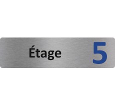 Plaque de porte économique " Etage 5 "