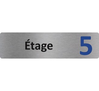 Plaque de porte économique " Etage 5 "