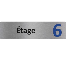 Plaque de porte économique " Etage 6 "