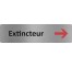 Plaque de porte économique " Extincteur à droite "