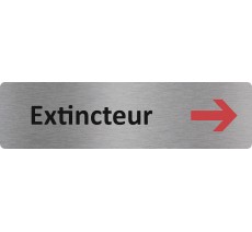 Plaque de porte économique " Extincteur à droite "