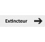 Plaque de porte économique " Extincteur à droite "