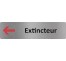 Plaque de porte économique " Extincteur à gauche "