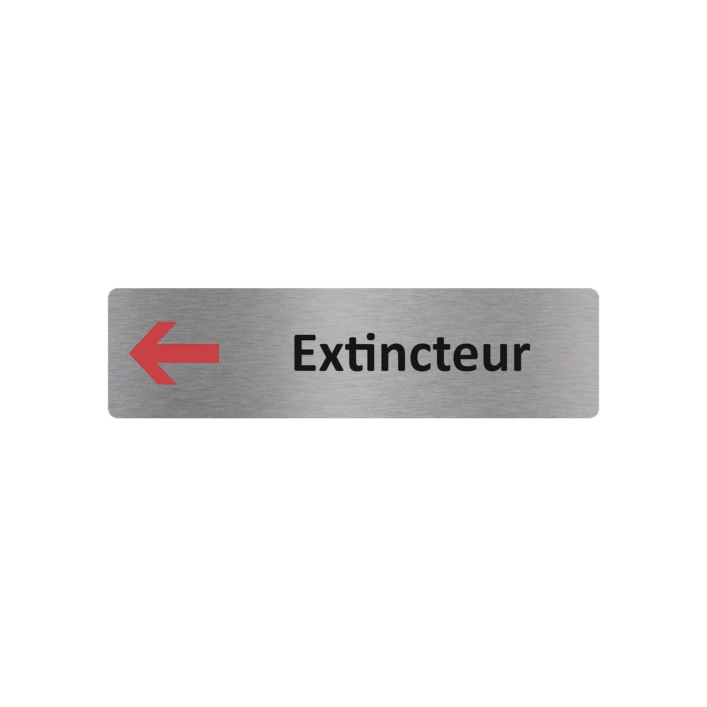 Plaque de porte économique " Extincteur à gauche "