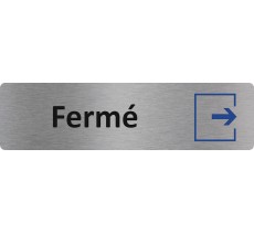 Plaque de porte standard en aluminium " Fermé "