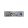 Plaque de porte économique " Frappez avant d'entrer "