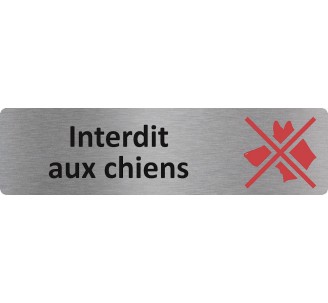 Plaque de porte économique " Interdit aux chiens "