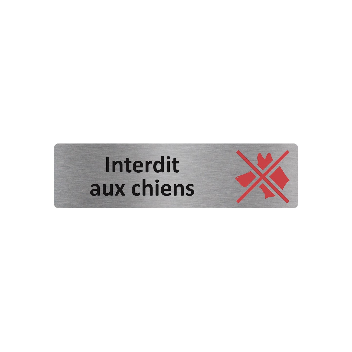 Plaque de porte économique " Interdit aux chiens "