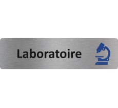Plaque de porte standard en aluminium " Laboratoire "