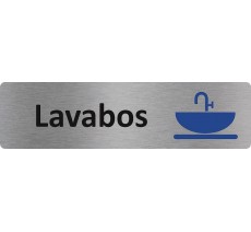 Plaque de porte standard en aluminium " Lavabos "