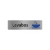 Plaque de porte économique " Lavabos "