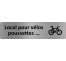 Plaque de porte économique " Local vélos, poussettes..."