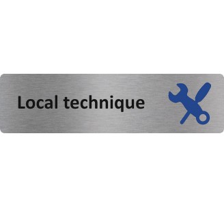 Plaque de porte économique " Local technique "