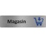 Plaque de porte économique " Magasin "