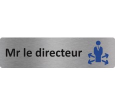 Plaque de porte standard en aluminium " Mr le directeur "
