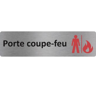 Plaque de porte économique " Porte-coupe-feu "