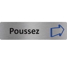 Plaque de porte économique " Poussez "