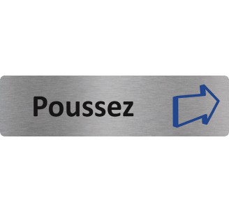 Plaque de porte économique " Poussez "