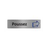 Plaque de porte économique " Poussez "