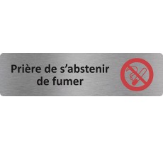 Plaque de porte économique " Prière de s'abstenir de fumer... "