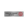 Plaque de porte économique " Prière de s'abstenir de fumer... "
