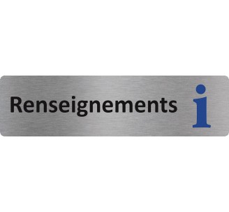 Plaque de porte économique " Renseignements "