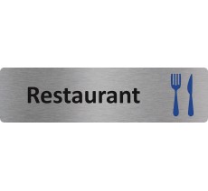 Plaque de porte standard en aluminium " Restaurant "