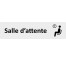 Plaque de porte économique " Salle d'attente "