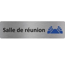 Plaque de porte standard en aluminium " Salle de réunion "