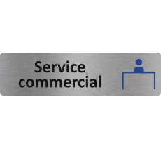 Plaque de porte standard en aluminium " Service commercial "