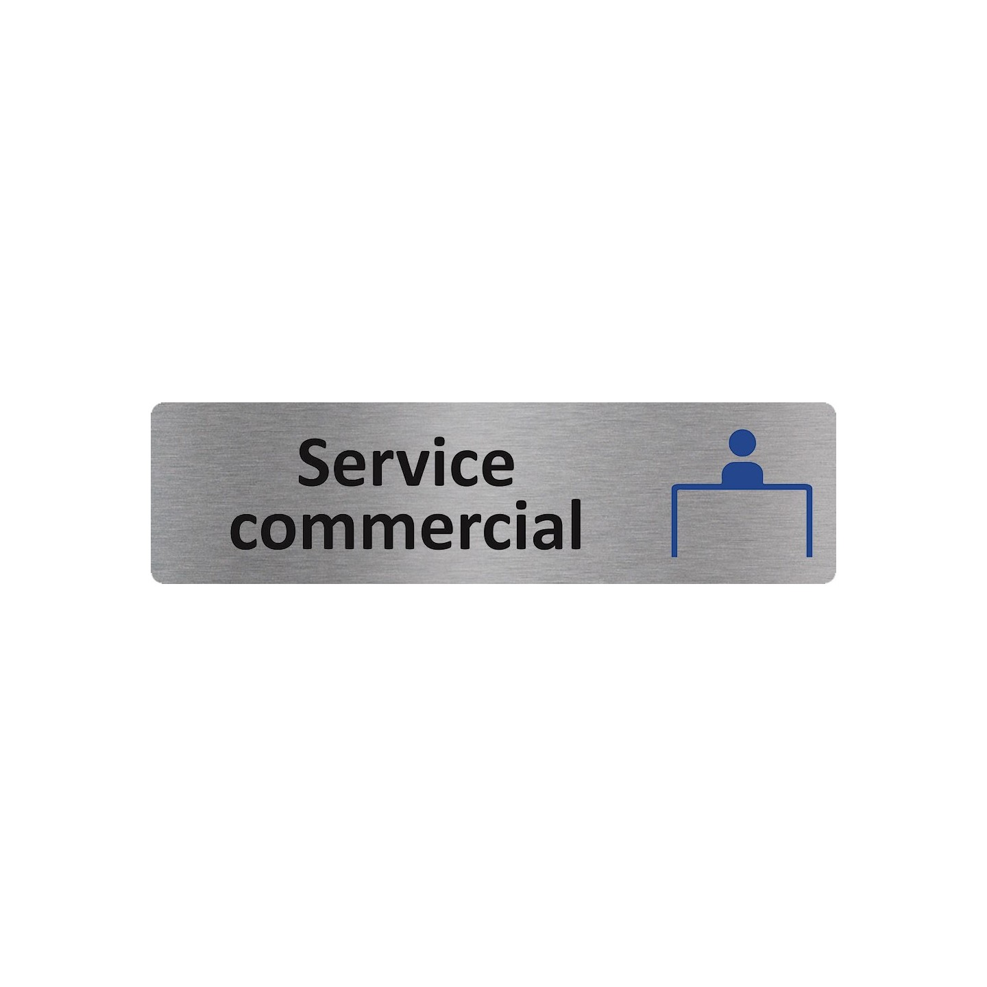 Plaque de porte économique " Service commercial "