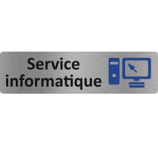 Plaque de porte standard en aluminium " Service informatique "