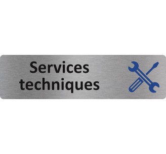 Plaque de porte économique " Services techniques "