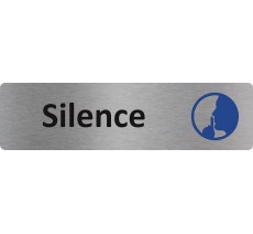 Plaque de porte standard en alu " Silence "