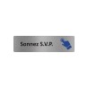 Plaque de porte économique " Sonnez svp "