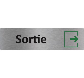 Plaque de porte économique " Sortie "