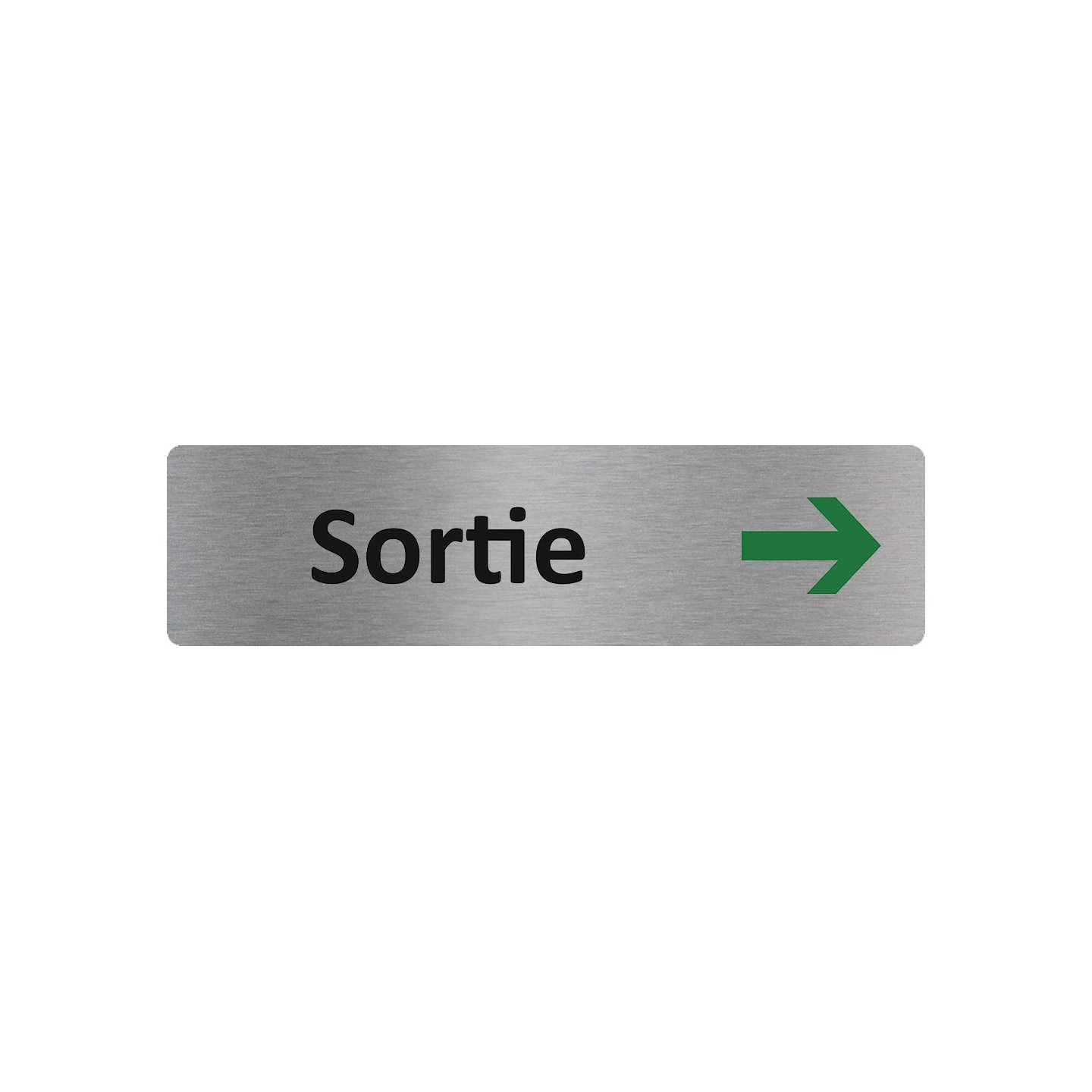 Plaque de porte économique " Sortie à droite "