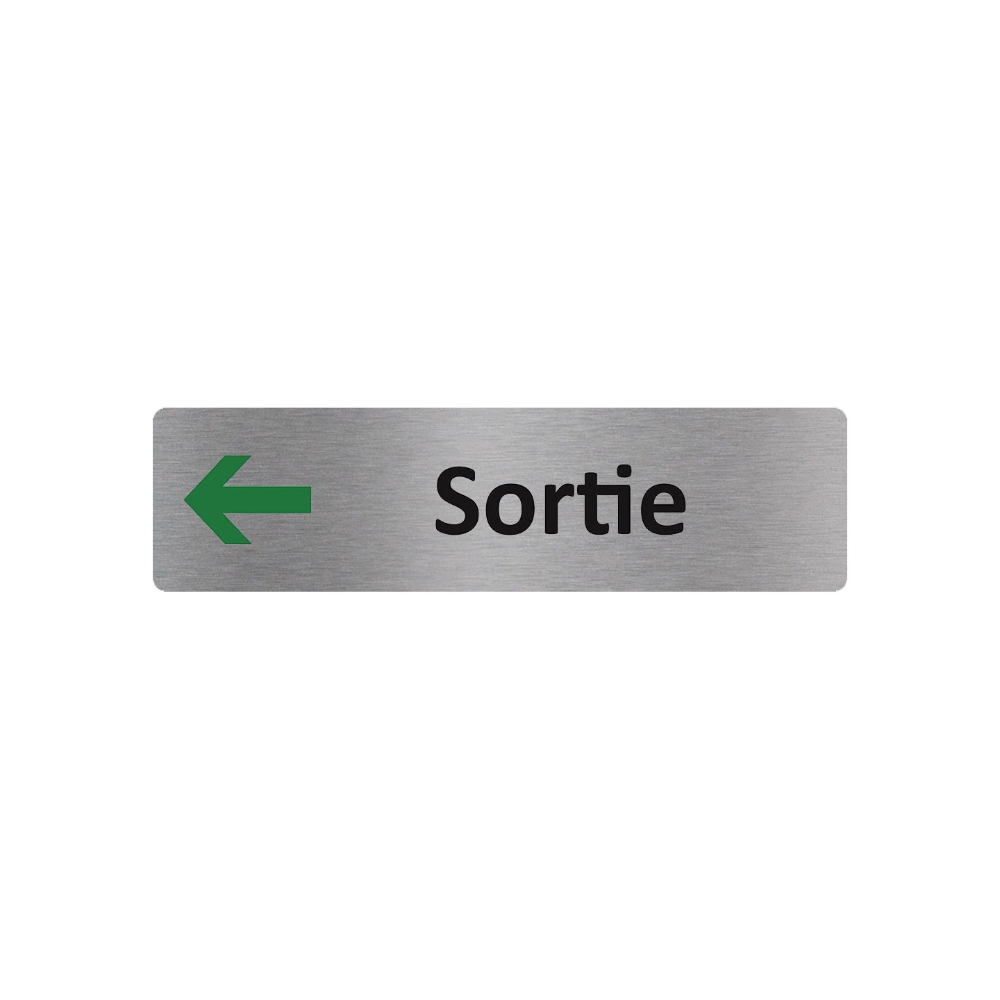 Plaque de porte économique " Sortie à gauche "