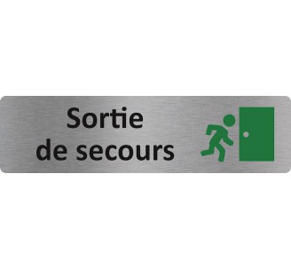 Plaque de porte économique " Sortie de secours "