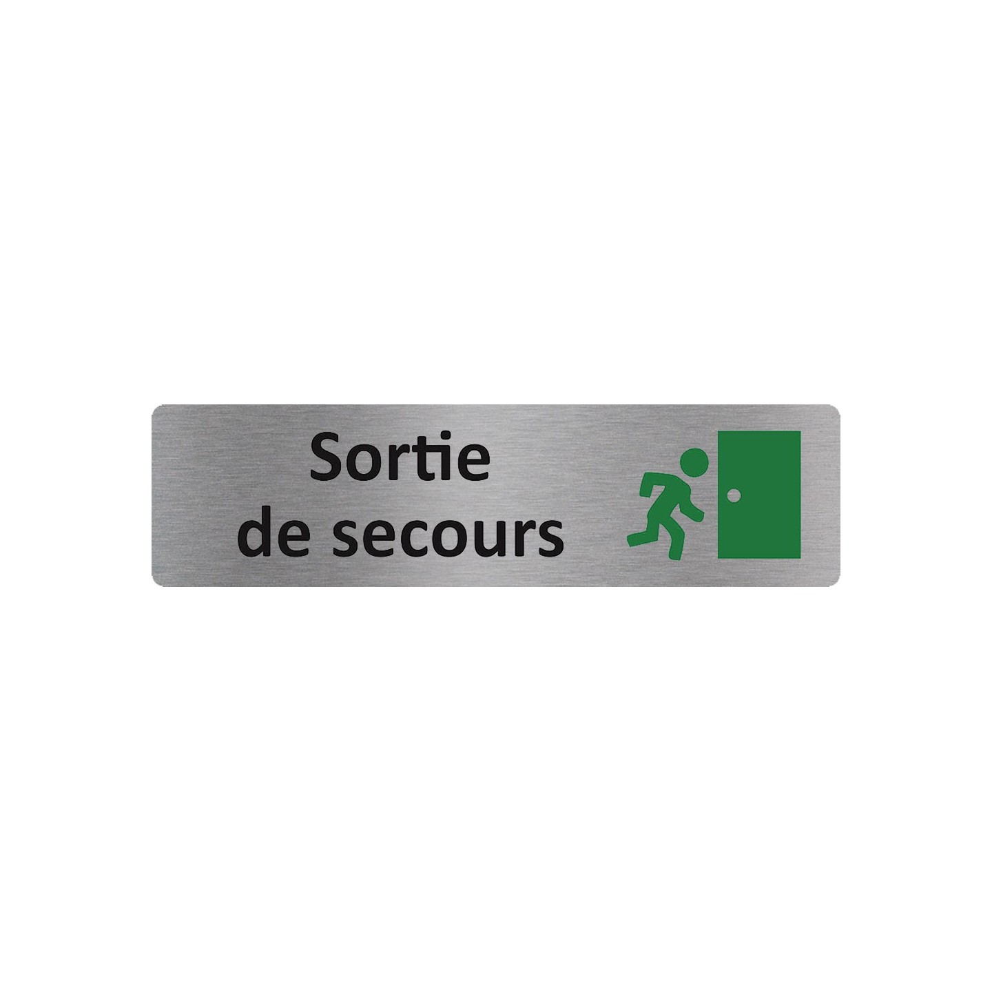 Plaque de porte économique " Sortie de secours "
