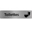 Plaque de porte économique " Toilettes "