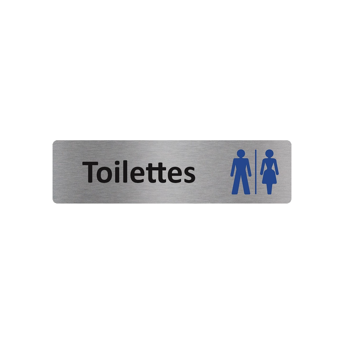 Plaque de porte économique " Toilettes mixtes "