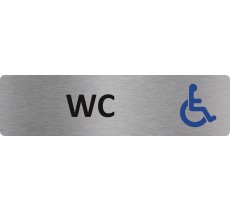 Plaque de porte économique " WC handicapé "