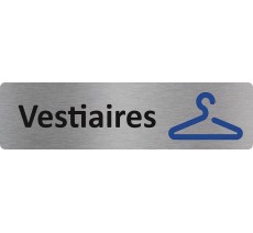 Plaque de porte standard en aluminium " Vestiaires "