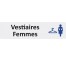 Plaque de porte économique " Vestiaires femmes "