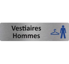 Plaque de porte économique " Vestiaires hommes "