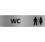 Plaque de porte économique " WC mixtes "